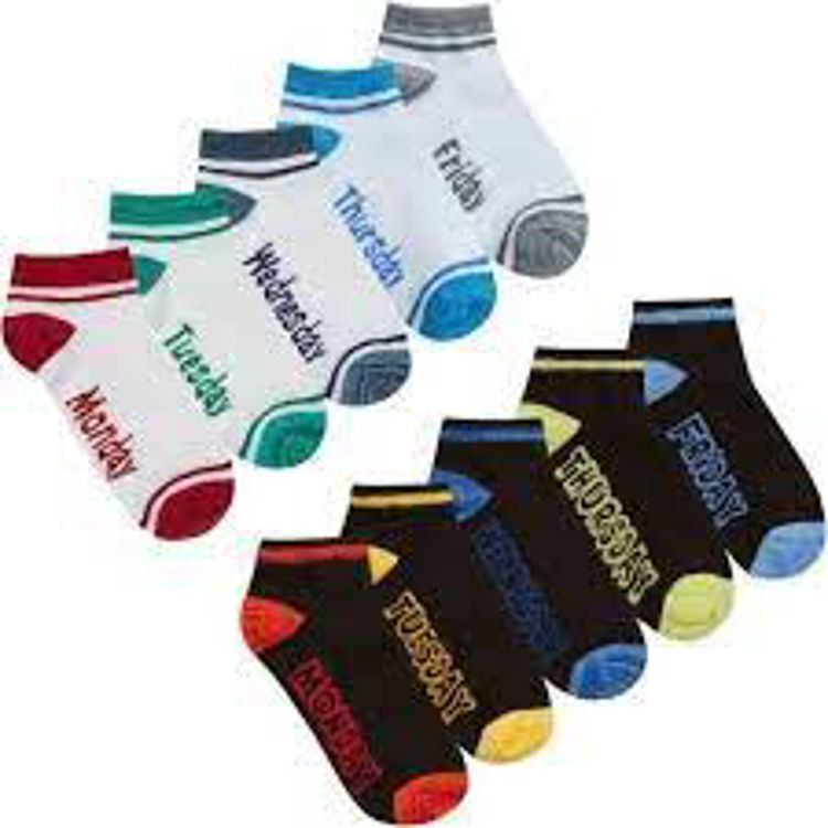 Picture of 42B637- 5 PACK ANKLE  COTTON RICH SOCKS